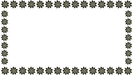 Floral frame isolated on transparent background, perfect for adding a touch of elegance to your designs with its delicate and intricate details