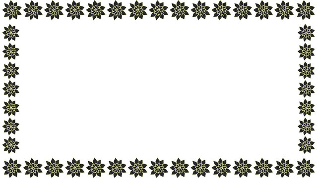 Floral frame isolated on transparent background, perfect for adding a touch of elegance to your designs with its delicate and intricate details