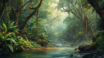 tropical jungle in thailand