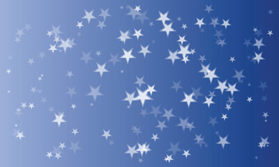 Scattered white stars on blue gradient background light