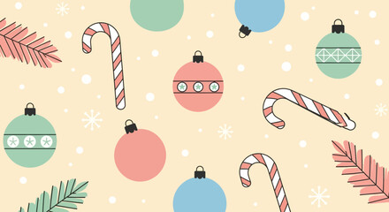 Christmas ornaments candy canes snowflakes holiday season festive celebration joy fun