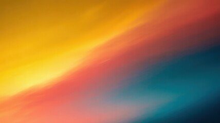 Abstract gradient of warm yellow to cool teal with pixelated texture
