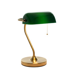 Elegantly illuminate your workspace with this modern gold and green desk lamp, perfect for adding a touch of sophistication to any office or home study