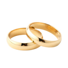 Capture the Eternal Bond Two Golden Wedding Rings Symbolizing Love and Commitment, Ideal for Invitations, Anniversary Celebrations, and Romantic Gestures