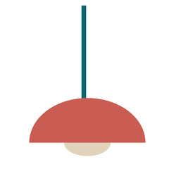 Trendy colorful lamp in modern design, stylish lighting decor