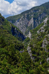 Obraz premium Die Enipeas-Schlucht oberhalb von Litochoro, Griechenland