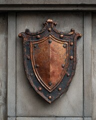 Fototapeta premium Copper Theft. Shield Marked with Warning Signs for Station Transformation