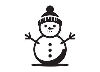 snowman logo silhouette vector, christmas snowman logo silhouette vector illustration, vector silhouette snowman, snowman logo silhouettes vector on a white background