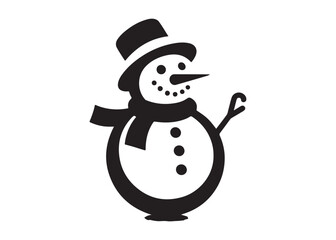 snowman logo silhouette vector, christmas snowman logo silhouette vector illustration, vector silhouette snowman, snowman logo silhouettes vector on a white background