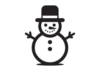 snowman logo silhouette vector, christmas snowman logo silhouette vector illustration, vector silhouette snowman, snowman logo silhouettes vector on a white background