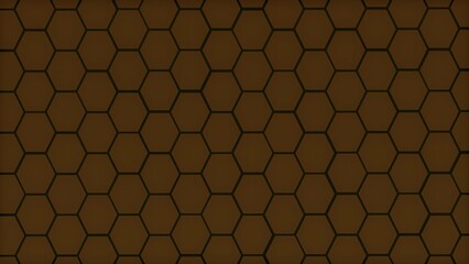 Seamless vector illustration of snake skin texture with a geometric honeycomb pattern and yellow hexagonal cells