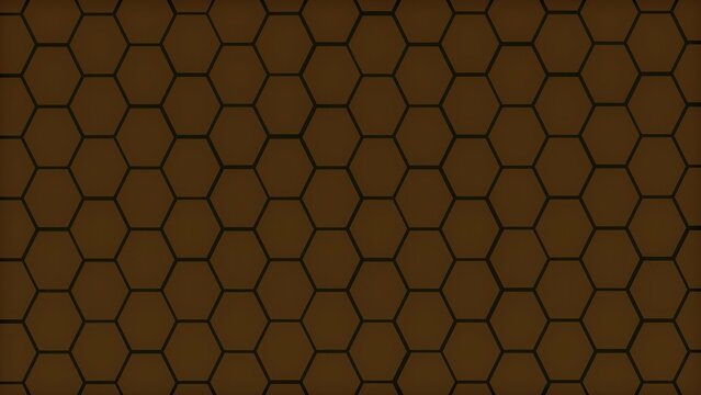 Seamless vector illustration of snake skin texture with a geometric honeycomb pattern and yellow hexagonal cells