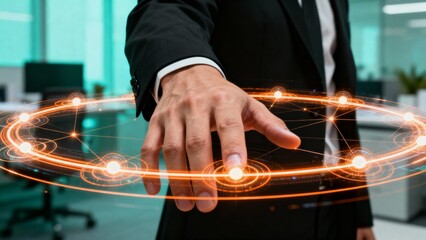 Conceptualization of Digital Network Connection and Futuristic Technology Integration