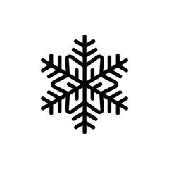 Vector icon of a snowflake pattern, ideal for Christmas and New Year designs, winter themes, copy space