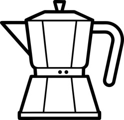 Coffee Maker Outline Appliance Vector