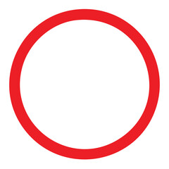 red circle, red sign, Red Circle Outline Vector Design