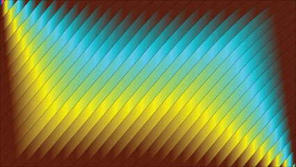 Abstract diagonal gradient of blue and yellow light streaks on a dark background