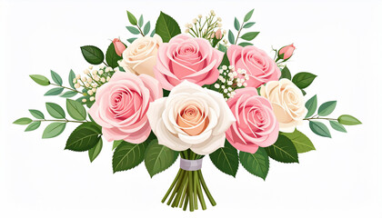 Fototapeta premium Rose Bouquet Illustration