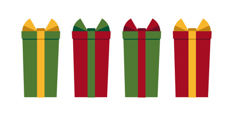 プレゼントボックスのイラスト セット