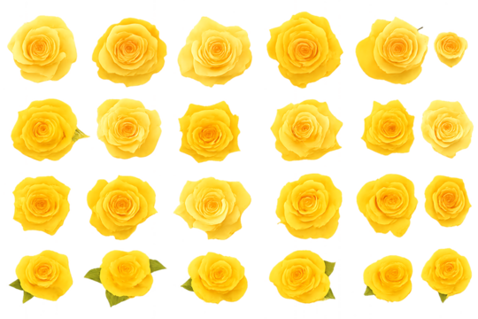 A beautiful seamless floral pattern features a repeating background of yellow roses and their petals in full bloom