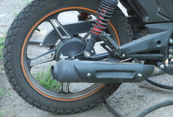 wheel of a motorcycle