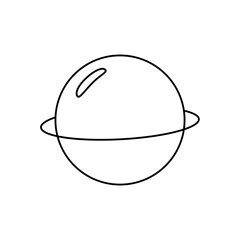 Uranus Icon - Minimalist Solar System Line Icons Set