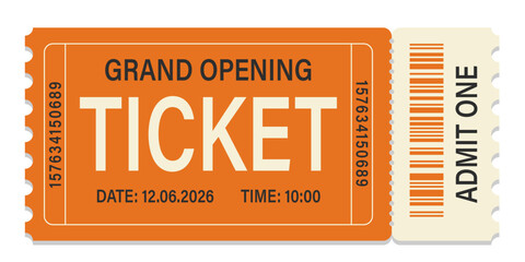 Ticket admit. Admit one ticket icons.