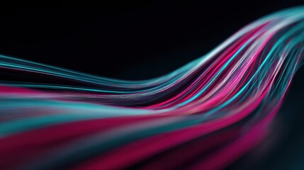 Dynamic abstract light trails in dark digital space