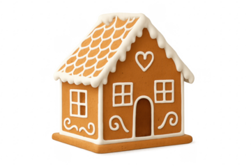 Gingerbread house decorating for christmas and holiday season