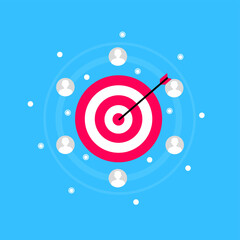 Target audience concept, marketing strategy and precision goal