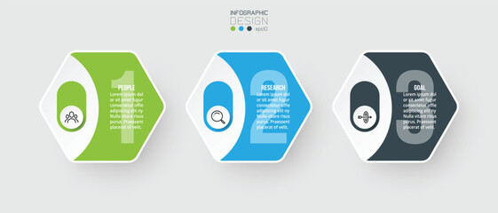 Infographic template business concept with step.
