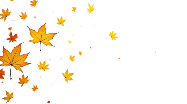 Autumn leaves falling against a dark background, perfect for seasonal designs