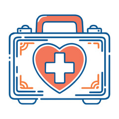 First aid kit icon, vector illustration, health and emergency -