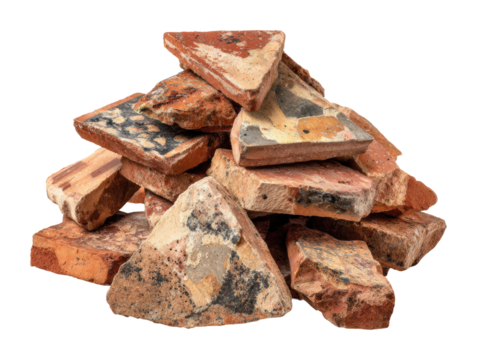 Construction materials urban location environment isolated on transparent background