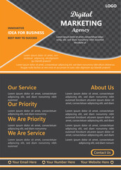 A modern and professional business flyer template designed for corporate promotions, marketing campaigns, and branding presentations. This flyer features a clean layout, stylish typography, and a well