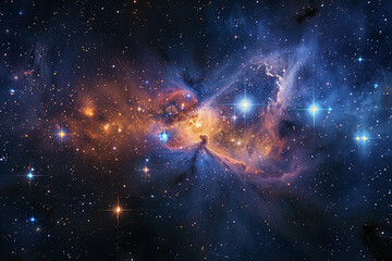 cosmic space exudes a sense of tranquility with its twinkling stars, peaceful silence, and thought-provoking inquiries into mysteries of life, creating a serene and awe-inspiring atmosphere   