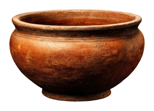 Traditional clay pot creation process artisan workshop isolated on transparent background