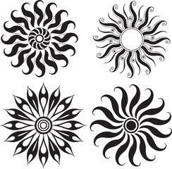 tribal_sun_flower_vector