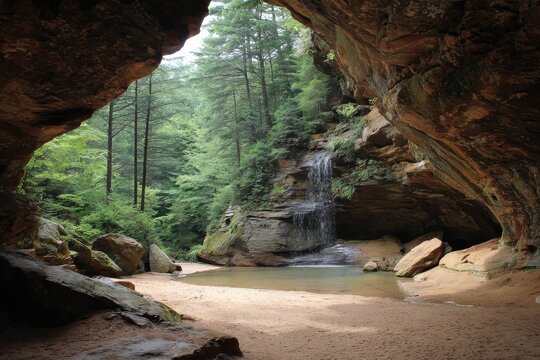 Majestic Ash Cave: A Scenic Gem in Hocking Hills, Ohio Featuring Stunning Geology and Serene Waterfalls
