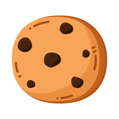 Cookie logo design. Cookie vector on PNG. Cookie chocolate chip.