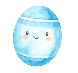 Blue happy egg for easter celebration and springtime fun