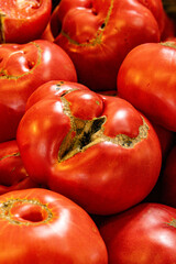 Fresh Red Tomatoes And Green Cucumbers On Market Stall In Kutaisi Georgia Symbolizing Local Farming And Natural Food Tradition