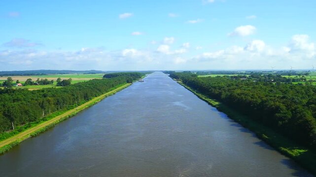 The Kiel Canal in Schleswig-Holstein