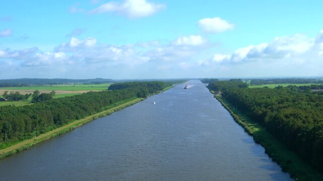The Kiel Canal in Schleswig-Holstein