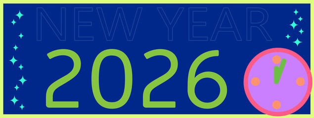 elongated New Year's poster 2026