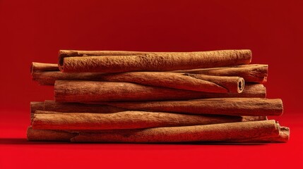 Stack of cinnamon sticks