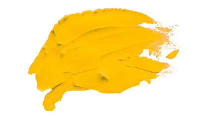 Yellow clay texture on transparent background.