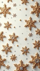 Christmas card with snowflake border vector illustration.