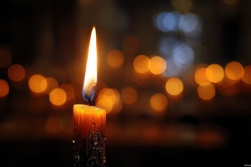 Yom Hashoah: Candlelight Remembrance with Bokeh Background on April 11