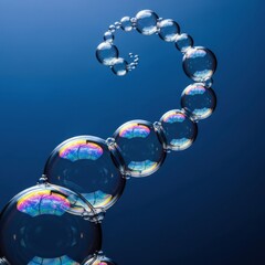 Abstract Spiraling Soap Bubbles
